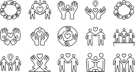 Human connection and support symbols community teamwork