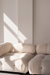living room with sofa in sunlight