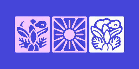 abstract background with flowers