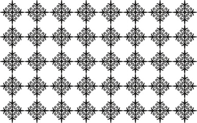 Intricate black and white geometric pattern repeating square design background texture