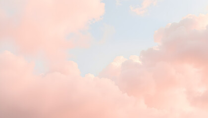 clouds in the sky, Abstract cloud texture in light peach and sky blue, smooth transitions