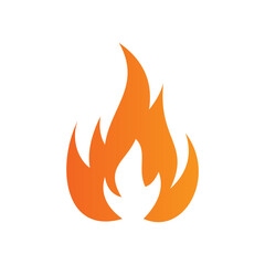 Vector Fire Flame Symbol in Gradient Colors