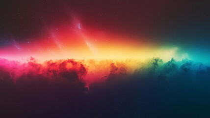 Fototapeta premium Space Milky Way concept background. Universe galaxy horizontal poster. Amazing cosmic wallpaper. Raster bitmap digital illustration. AI artwork. 