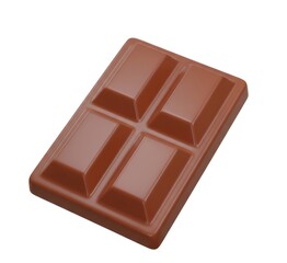 Fototapeta premium chocolate bar on white background