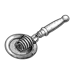 Vintage Hawthorne strainer with coil bar accessory for cocktails  