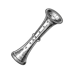 Metallic jigger bar measure tool with engraved markings for bartending  