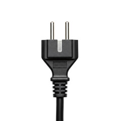 Obraz premium Black two-pin european electric power plug 