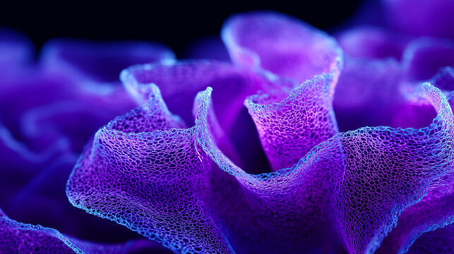 Close-up of purple coral texture with detailed surface structure