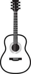 Obraz premium Minimalist Acoustic Guitar