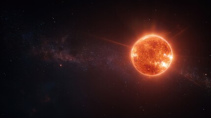 Obraz premium The Sun in Deep Space with Solar Flares