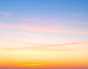 Naklejka premium Peaceful Sky at Sunset with Pastel Hues