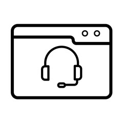 Online voice communication, internet calls - vector icon