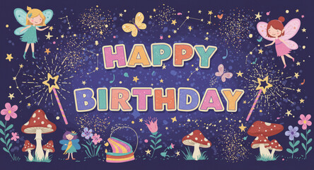 Naklejka premium Happy birthday card