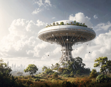 建物の中核を担うのは、合成DNAベースの情報伝達網。DNA構造を用いたナノプロセッサが患者の情報を光ファイバーの代わりに伝達し、診断・治療が細胞レベルで同期的に進行する都市景観