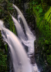 Obraz premium Sol Duc Falls with long exposure in Olympic National Park, Washington
