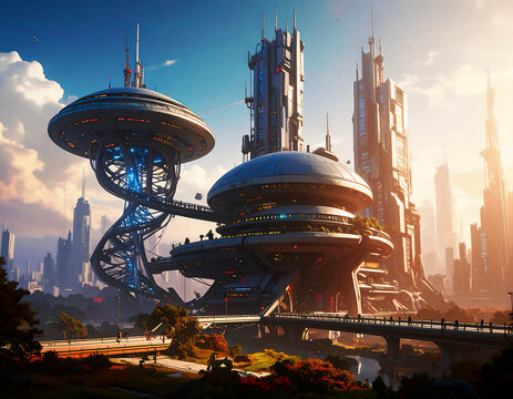 建物の中核を担うのは、合成DNAベースの情報伝達網。DNA構造を用いたナノプロセッサが患者の情報を光ファイバーの代わりに伝達し、診断・治療が細胞レベルで同期的に進行する都市景観