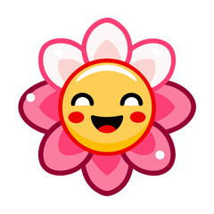 funny flower with a smile
