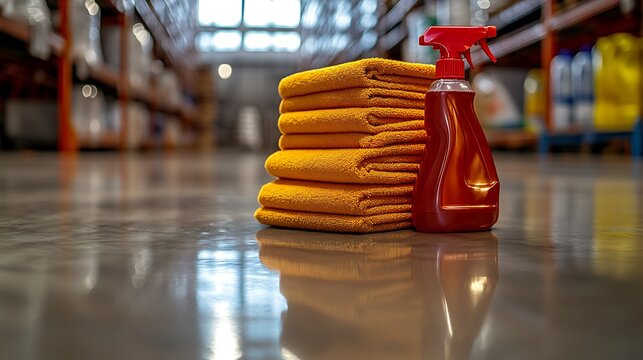 Cleaning Supplies with Warehouse, and Product Stock.