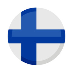 Fototapeta premium finland flag button icon modern