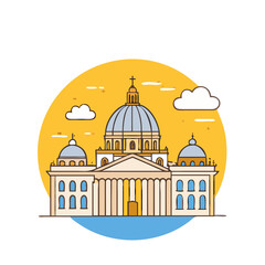 vector illustration of the cathedral of st petersburg