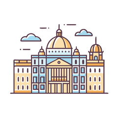 Fototapeta premium vector illustration of the old town