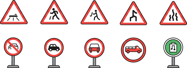 Pixel Art Traffic Signs Collection