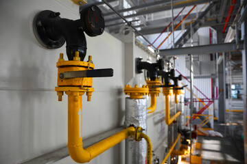 Modern granary with different equipment, inside view