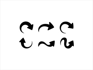 Fototapeta premium Curve arrow set vector illustration