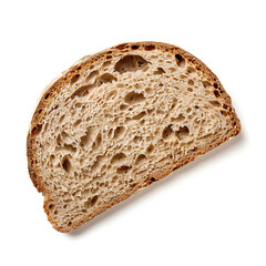 Slice of Whole Grain Bread with Visible Crumb Structure