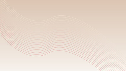 Delicate Undulating Lines Flowing Across a Serene Beige and Rose Gradient