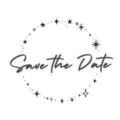 Obraz premium save the date invitation card. Isolated on white background.