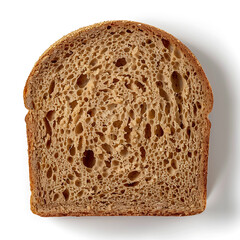 Slice of Whole Grain Bread with Visible Texture and Crumb Structure