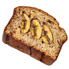 Slice of Banana Bread with Visible Banana Pieces