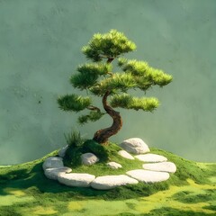 Bonsai tree in the garden