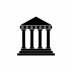 Obraz premium creative details Greek Temple Icon Vector Illustration 