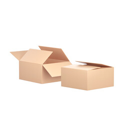 Two Pastel Pink Cardboard Boxes Open, Minimalist Product Packaging Mockup