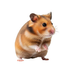 Adorable Golden Syrian Hamster Standing Proudly.