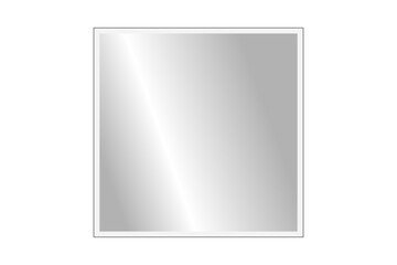 Transparent shiny glass plate. Clear glass showcase on a transparent background. Realistic laptop or TV screen glare or reflection. Vector illustration.