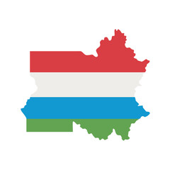 bulgaria map flag 3d