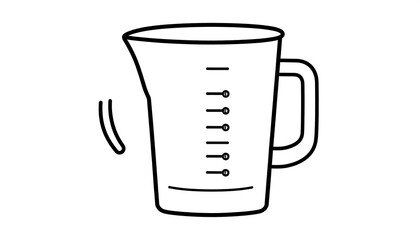 Outline drawing of a measuring jug