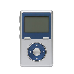 Retro portable mp3 player with a blank screen © PNG Lab
