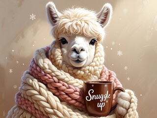Cozy Alpaca Winter Mug.