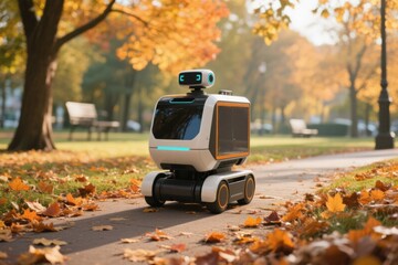 Robot in Autumn Park