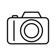 Minimalist Line Art Camera Icon for Photography and Creative Projects