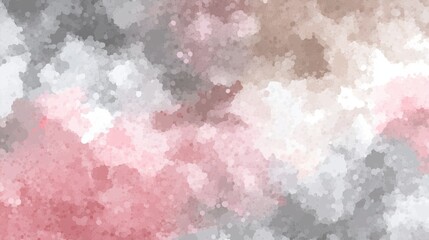 Soft ethereal cloud pattern with repeating dot texture in gentle pink, grey, and white tones creating dreamy and calming abstract background effect