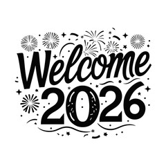 2026 Happy New Year Background Design.