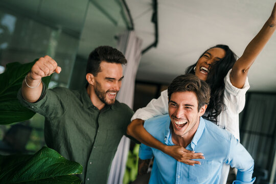 Success group of multiethnic entrepreneurs and business people achieving goals in corporate office - Powered by Adobe