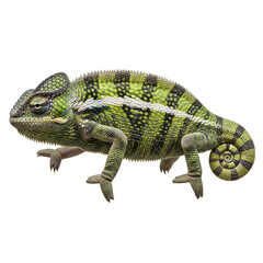 Obraz premium Detailed Side View of a Chameleon with Vivid Patterns.