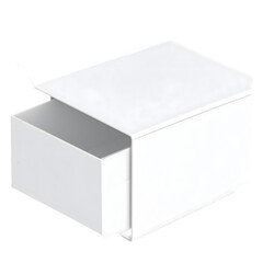 Fototapeta premium Collapsible Pharmaceutical Gift Box with Transparent Isometric View and Flap Locking System