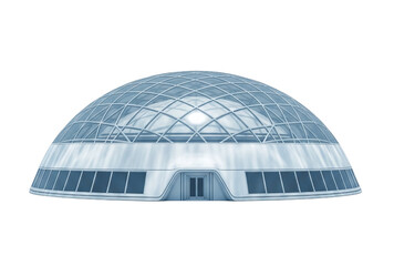 Modern glass geodesic dome building structure © PNG Lab